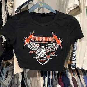 Graphic crop top tee